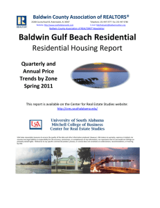 Baldwin Gulf Beach Residential Residential Housing Report            Quarterly and Annual Price
