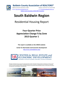 South Baldwin Region Residential Housing Report Baldwin County Association of REALTORS® Four-Quarter Price