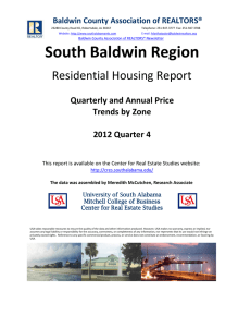 South Baldwin Region Residential Housing Report Quarterly and Annual Price Trends by Zone