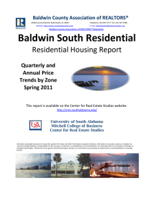 Baldwin South Residential Residential Housing Report            Quarterly and Annual Price