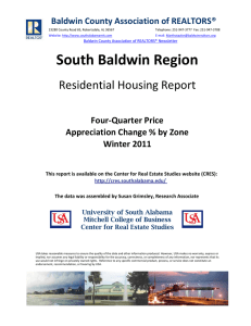 South Baldwin Region Residential Housing Report Baldwin County Association of REALTORS® Four-Quarter Price