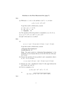 Solutions to the First Homework Set (page 7) 1(a) a b