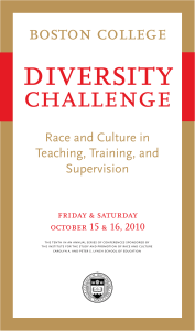 diversity challenge boston college Race and Culture in