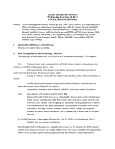 Council of Academic Advisors Wednesday, February 19, 2014 8:30 AM, Multicultural Center