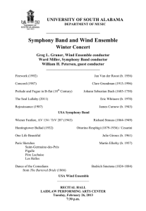 Symphony Band and Wind Ensemble Winter Concert  UNIVERSITY OF SOUTH ALABAMA