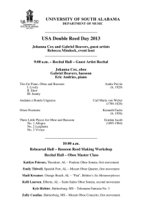 USA Double Reed Day 2013  UNIVERSITY OF SOUTH ALABAMA