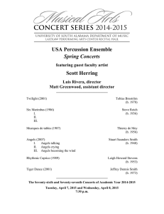USA Percussion Ensemble Scott Herring Spring Concerts