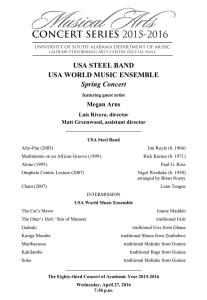 USA STEEL BAND USA WORLD MUSIC ENSEMBLE Spring Concert
