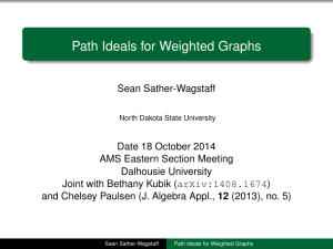 Path Ideals for Weighted Graphs