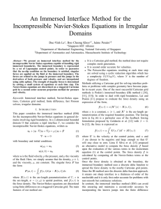 An Immersed Interface Method for the Incompressible Navier-Stokes Equations in Irregular Domains