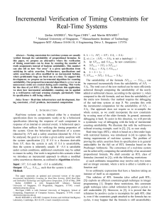 Incremental Verification of Timing Constraints for Real-Time Systems