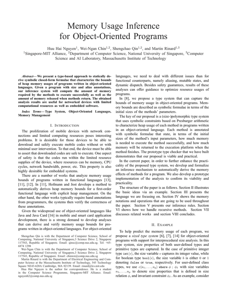 memory-usage-inference-for-object-oriented-programs