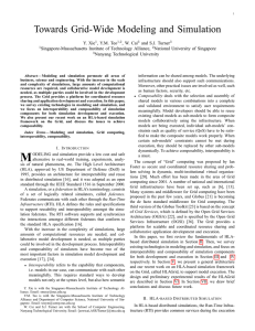 Towards Grid-Wide Modeling and Simulation