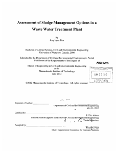 Assessment  of Sludge  Management  Options  in... Waste Water Treatment Plant