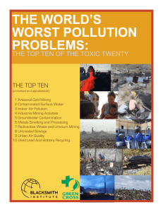 THE WORLD’S WORST POLLUTION PROBLEMS: THE TOP TEN