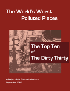 The World’s Worst Polluted Places The Top Ten The Dirty Thirty