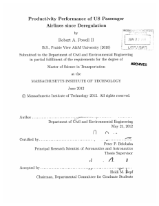 Productivity  Performance  of  US  Passenger A.