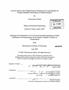 by Using Probability Distributions  to Model  Demand? By