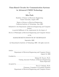 Time-Based Circuits for Communication Systems in Advanced CMOS Technology Min Park