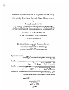 Electrical  Characterization of  Polymeric  Insulation  by