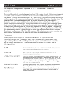 Pre-proposal  &amp; Request  for Approval of Ph.D. ... Overview