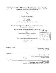 Development  of Novel  Transition Metal-Catalyzed  Cross-Coupling