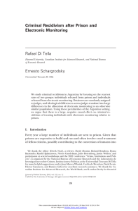 Criminal Recidivism after Prison and Electronic Monitoring Rafael Di Tella