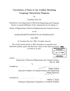 Correlation of  Data  in the  Unified ... Language  Interaction Diagram Jonathan  Ken  Lie