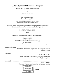 A  Visually-Guided  Microphone  Array for Robert Eiichi Irie