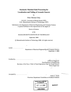 Stochastic  Matched  Field Processing  for