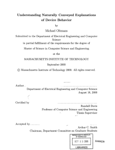 Understanding  Naturally  Conveyed  Explanations Michael  Oltmans