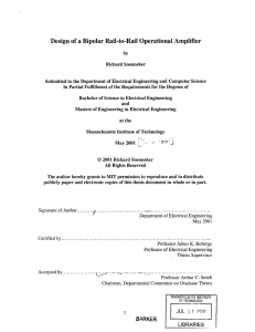 Design of a Bipolar  Rail-to-Rail  Operational  Amplifier