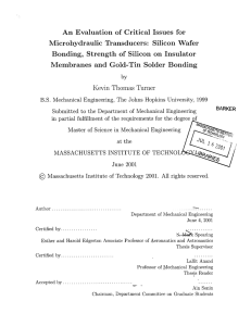 An  Evaluation  of  Critical  Issues ... Microhydraulic  Transducers:  Silicon  Wafer