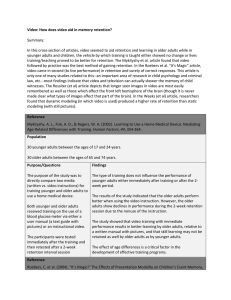 Video: How does video aid in memory retention? Summary: