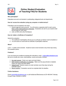 Student Evaluation of Teaching