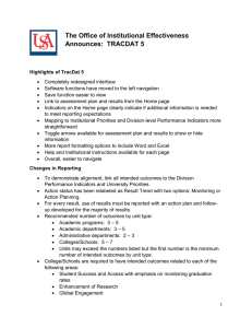 The Office of Institutional Effectiveness Announces:  TRACDAT 5