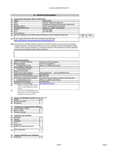 Common Data Set 2012-2013 Name: Gordon Mills Title: