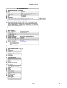 Common Data Set 2009-2010 Name: Pam Horner Title: