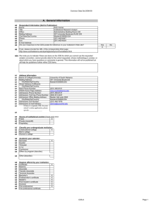 Common Data Set 2008-09 Name: Pam Horner Title: