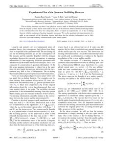 Experimental Test of the Quantum No-Hiding Theorem Jharana Rani Samal,