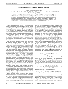 Adiabatic Geometric Phases and Response Functions V 80, N 4