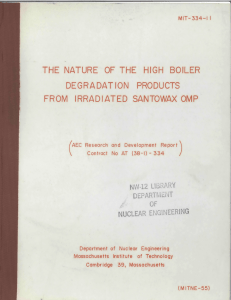 ) THE  NATURE  OF  THE  HIGH ... DEGRADATION PRODUCTS