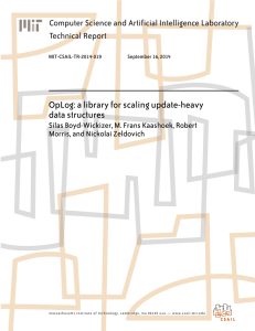 OpLog: a library for scaling update-heavy data structures Technical Report