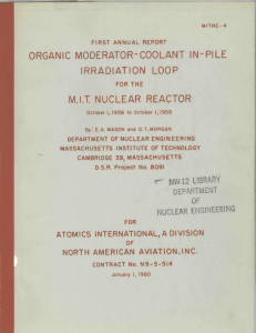 ORGANIC IN-PILE MODERATOR-COOLANT NUCLEAR  REACTOR