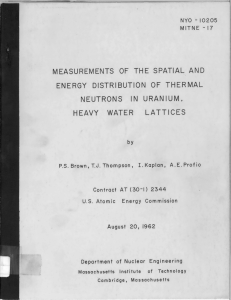 MEASUREMENTS  OF  THE  SPATIAL  AND ENERGY NEUTRONS