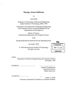 Energy Aware  Software