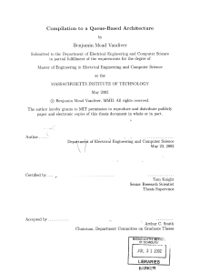 Compilation  to  a  Queue-Based  Architecture