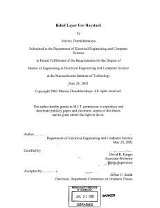 Belief  Layer  For Haystack