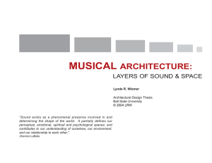 MUSICAL ARCHITECTURE:  LAYERS OF SOUND &amp; SPACE