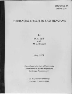 INTERFACIAL  EFFECTS  IN  FAST  REACTORS by and